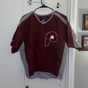*vintage*Phillies short sleeve warm up jacket